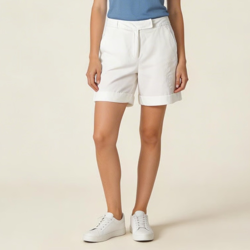TOMMY BAHAMA | White Cotton/Silk Blend Shorts Sz 10
